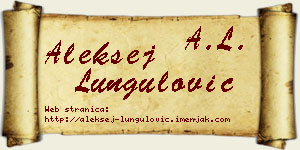 Aleksej Lungulović vizit kartica